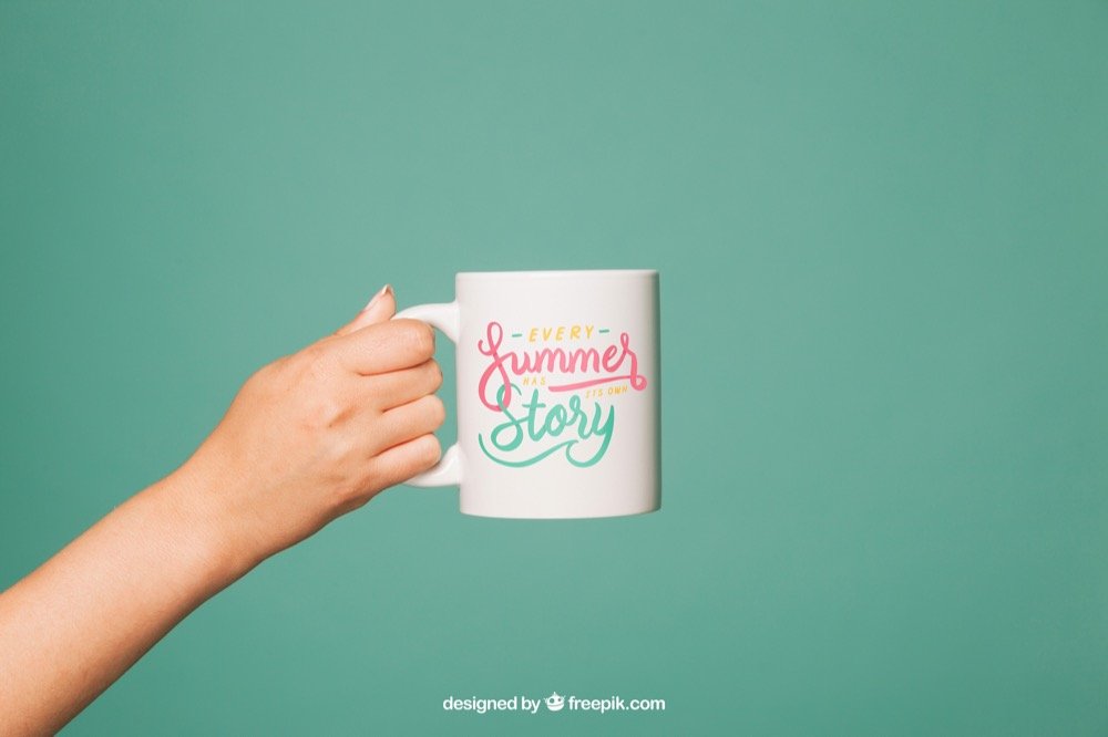 mug sur fond vert