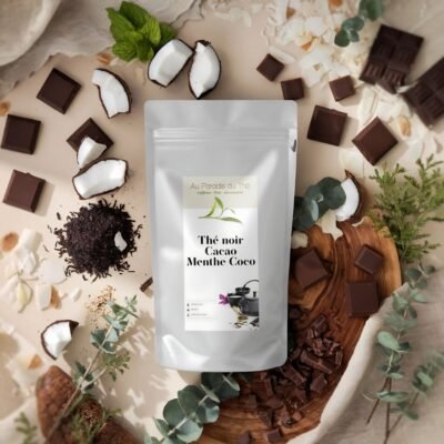 sachet refermable thé noir cacao menthe coco