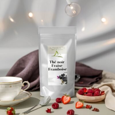 sachet thé noir fraise framboise