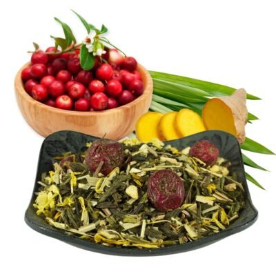 thé vert detox gingembre cranberries