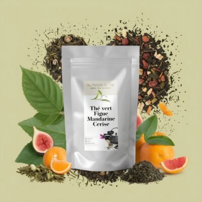 sachet de thé vert Figue Mandarine Cerise