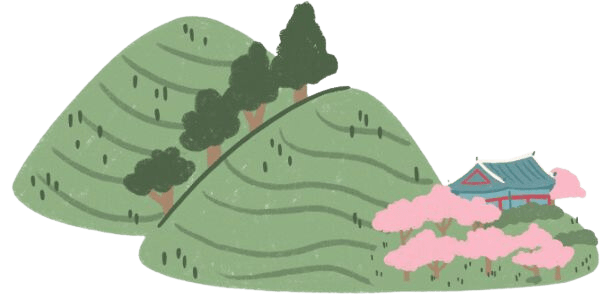 Plantation de thé illustrée