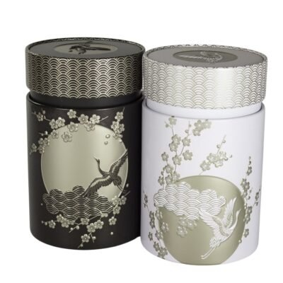 boîtes Komorebi noir et blanche avec motifs japonais